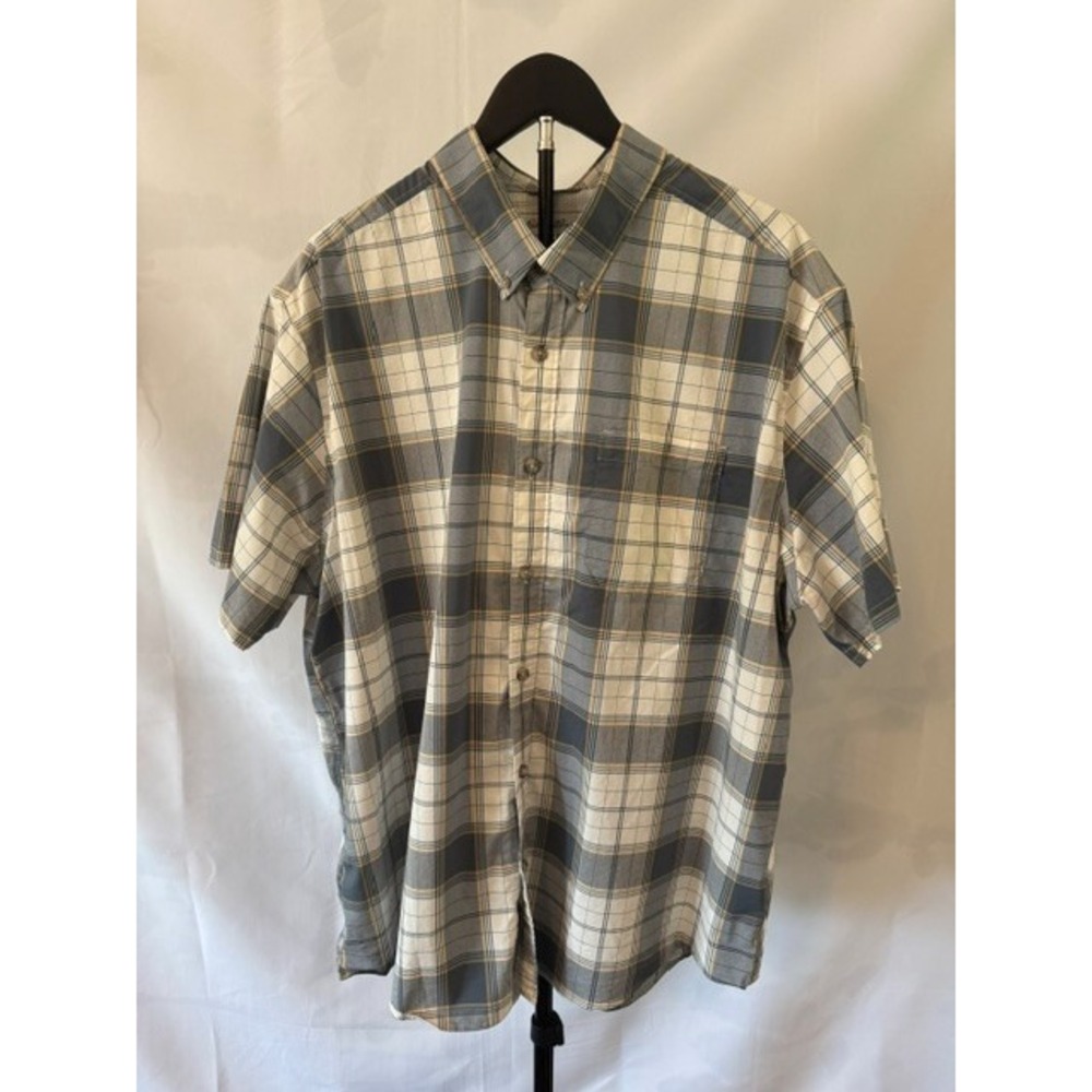 Eddie Bauer Short Sleeve Plaid Button Down Shirt